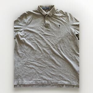 Polo Ralph Lauren Polo Shirt XL Classic Fit Gray Cotton Pony Logo